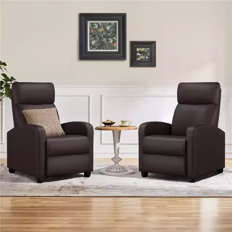 Yaheetech Lot de 2 Canapés Inclinables Modernes en Cuir PU pour Salon, Chambre