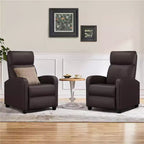Yaheetech Lot de 2 Canapés Inclinables Modernes en Cuir PU pour Salon, Chambre