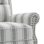 Fauteuil inclinable à dossier rembourré avec clous décoratifs (lot de 2)