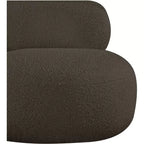 Meridian Furniture Fauteuil en tissu bouclette Venti