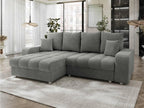 Canapé dangle Doucezen 102 Gris Fonction de couchage Bo?te de literie 250x166x94cm