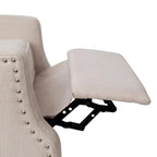 Fauteuil inclinable avec pochette arrière et garniture de clous décoratifs