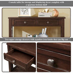 Console avec 4 tiroirs et une étagère de rangement