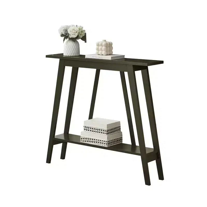 Kings Brand Furniture – Console étroite avec étagère de rangement pour couloir, entrée, vestibule, salon