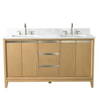 Meuble-lavabo Vanity Art avec évier en céramique et dessus en marbre reconstitué