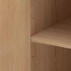 Armoire penderie grande capacité à 8 portes de 180 cm de haut avec tringle, étagères réglables et portes décoratives en rotin