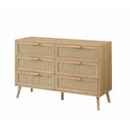 Commode de chambre à façades en rotin