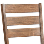 Lot de 4 chaises de salle à manger en bois à dossier à lattes