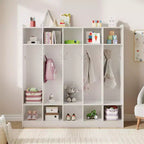 Vestiaire de classe 5 sections avec 10 casiers, organisateur de rangement avec 10 crochets pour la maison, l'école, la crèche, la maternelle