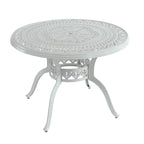 Ensemble de salle à manger d'extérieur 5 pièces en fonte d'aluminium avec 4 chaises pivotantes