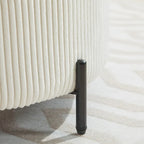 Fauteuil d'appoint pivotant rembourré 42,3 W avec 4 oreillers et pouf de rangement demi-lune