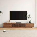 Meuble TV rétractable et extensible moderne avec 4 tiroirs, jusqu'à 261,62 cm - 78,54P x 15,74L x 13,78H