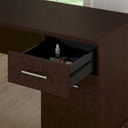 Bureau d'angle en L 60" Bush Furniture Somerset avec huche de rangement