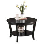 Table basse ronde avec étagère American Heritage de Convenience Concepts