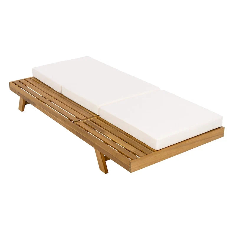 Christopher Knight Home - Ensemble de 2 chaises longues d'extérieur en bois d'acacia Michael