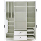 Armoire de rangement de cuisine sur pied Whisen 71H, grand buffet de salle à manger avec 6 portes et étagères réglables