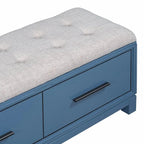 Banc à chaussures avec coussin amovible et rangement dissimulé pour l'organisation de l'entrée et du salon