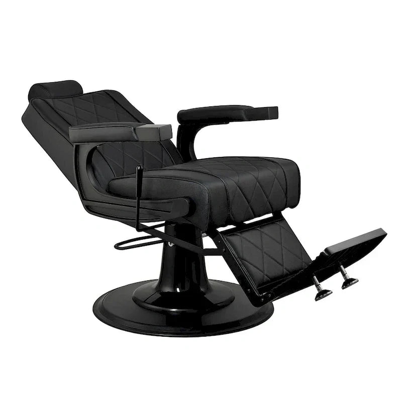 Fauteuil de Barbier Robuste Inclinable, Noir