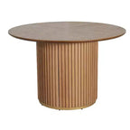 Ensemble de salle à manger rond moderne 5 pièces Christopher Knight Home Shankar avec chaises rembourrées en bois d'hévéa
