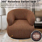 Fauteuil moderne Kieon 33W 360 pivotant en forme de tonneau - Lot de 2