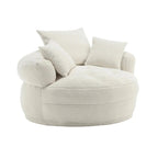 Fauteuil arrondi type « lazy sofa » – Blanc/Bleu/Gris/Jaune/Orange/Rose fuchsia/Bleu marine/Vert, modèle une ou deux places