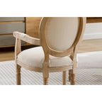 Ensemble de 2 fauteuils de salle à manger en tissu rembourré