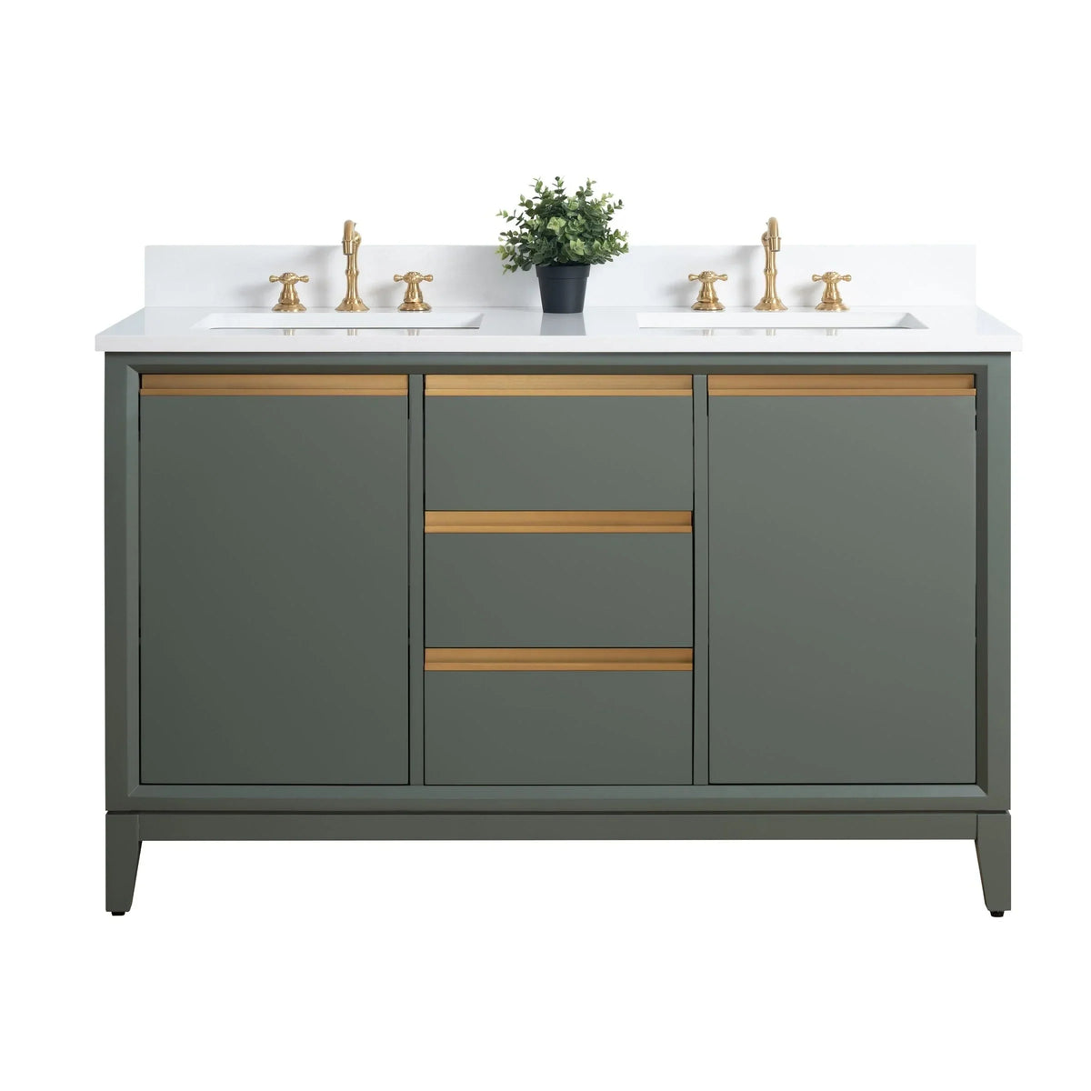 Meuble-lavabo Vanity Art avec évier en céramique et dessus en marbre reconstitué