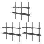 Suncast Abri vertical 6 étagères, kit de rangement mural extérieur peu encombrant, noir