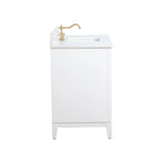 Meuble-lavabo Vanity Art avec évier en céramique et dessus en marbre reconstitué