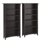Bibliothèque haute Salinas à 5 étagères (Lot de 2) par Bush Furniture