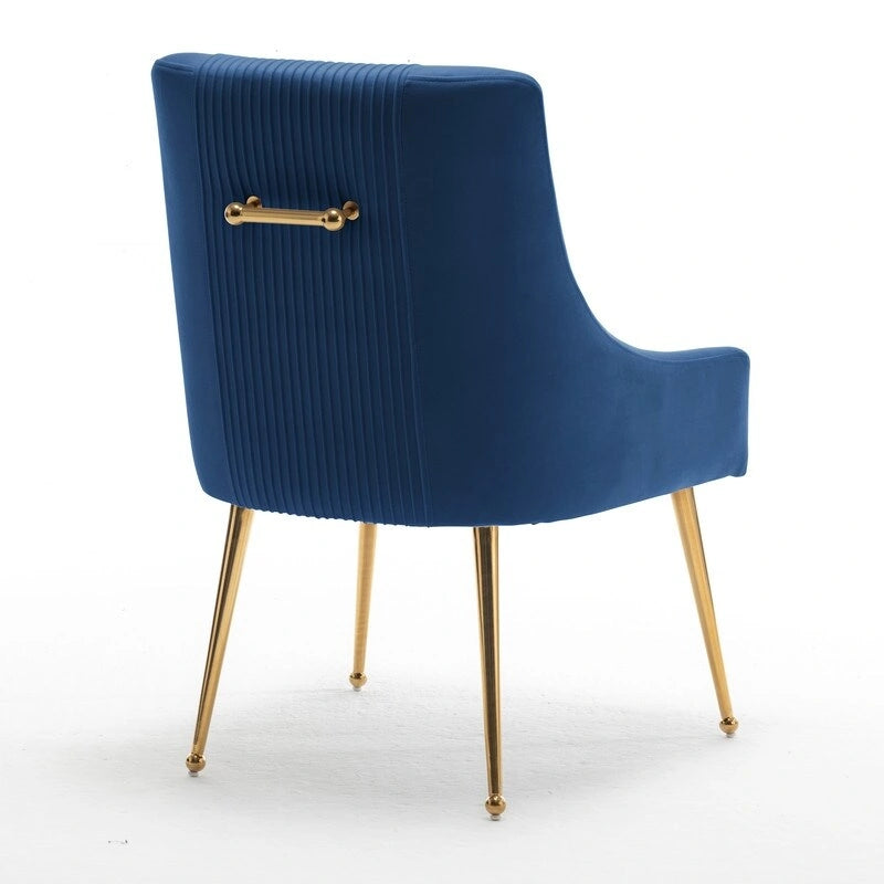 SEYNAR Lot de 8 chaises de salle à manger modernes en velours glamour, chaise de coiffeuse capitonnée pour salon (sans table)