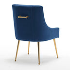 SEYNAR Lot de 8 chaises de salle à manger modernes en velours glamour, chaise de coiffeuse capitonnée pour salon (sans table)