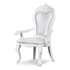 Chaises de salle à manger avec accoudoirs Eugene de Furniture of America, en bois massif traditionnel, avec garniture cloutée et pieds cabrioles (Lot de 2)