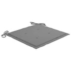 vidaXL Lot de 8 Chaises de Jardin Empilables en Bois de Teck avec Coussins Gris - Sièges d'Extérieur Durables