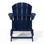 Chaise Adirondack pliante d'extérieur tout temps Polytrends Laguna résistante à la décoloration pour patio