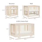 Lit de bébé convertible 8-en-1 Yuzu de Babyletto avec kits de conversion toutes étapes