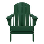Chaise Adirondack pliante d'extérieur tout temps Polytrends Laguna résistante à la décoloration pour patio