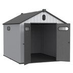 Abri de jardin en résine toutes saisons avec plancher, 1,8 m x 1,2 m/1,8 m x 2,4 m/2,4 m x 1,8 m/2,4 m x 3 m, Spire Tool Shed
