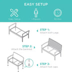 Banc de jardin en osier d'extérieur 2 places Best Choice Products avec coussin, capacité de 317 kg