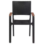 vidaXL Chaises de jardin 2 pcs Résine tressée Noir