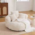 Canapé Poire pour Adultes et Enfants, Fauteuil Poire surdimensionné en Velours Côtelé avec 3 Coussins et Accoudoirs pour Salon Chambre - ModernLuxe