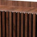 Meuble à chaussures en bois noyer style Mid-Century Modern Delaire