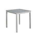 Ensemble de salle à manger moderne 5 pièces avec table carrée hauteur comptoir et 4 chaises rembourrées