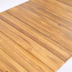 Ensemble de salle à manger d'extérieur rustique Christopher Knight Home Irene 9 pièces en bois d'acacia avec chaises à dossier incurvé et coussins