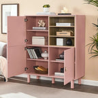 Meuble de rangement multifonctionnel avec porte, meuble de rangement moderne, meuble de rangement en bois, meuble à tiroirs avec poignée en cuir