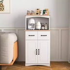 sumyeg Meuble de Rangement de Cuisine en Bois avec Tiroir et Étagère pour Micro-ondes