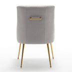 SEYNAR Lot de 8 chaises de salle à manger modernes en velours glamour, chaise de coiffeuse capitonnée pour salon (sans table)