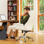 Fauteuil de bureau pivotant réglable en similicuir Glitzhome Mid-century 48 pouces