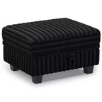 Belffin Pouf en Velours Côtelé avec Rangement, Pouf pour Canapé Modulaire Sectionnel