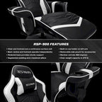 Fauteuil inclinable de jeu - Chaise de jeu inclinable avec repose-pieds